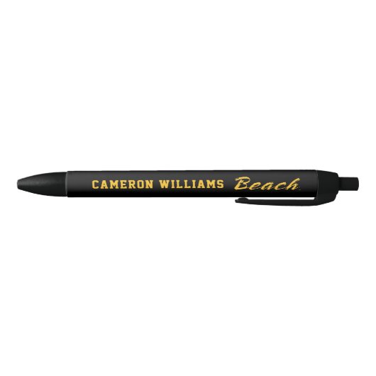Beach Wordmark Zwarte Inkt Pen (Bodem)