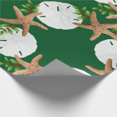 Beach Wreated Large Pattern Kerstmis Cadeaupapier (Hoek)