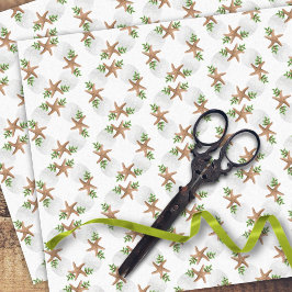 Beach Wreated Zee Stars Sand Dollars Kerstmis Tissuepapier