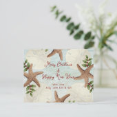 Beach Wreator Sand Dollars Briefkaart met kerstmis (Staand voorkant)