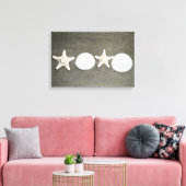 Beach X en O's Photo Stretched Canvas Art (Insitu (Woonkamer))