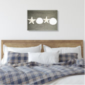 Beach X en O's Photo Stretched Canvas Art Afdruk (Insitu (Slaapkamer))
