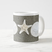 Beach X's en O's Photo Coffee-Mok Grote Koffiekop (Voorkant rechts)