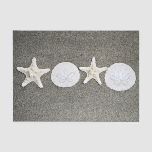 Beach X's en O's Tissue Paper Tissuepapier (Voorkant)