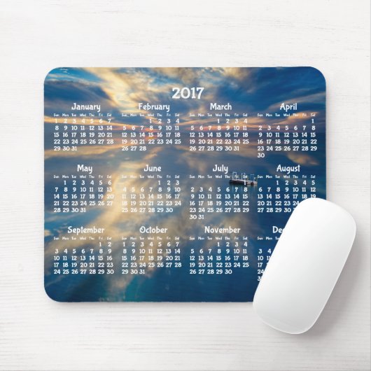 Beach Yarly Calendar 2017 Muismat (Met muis)