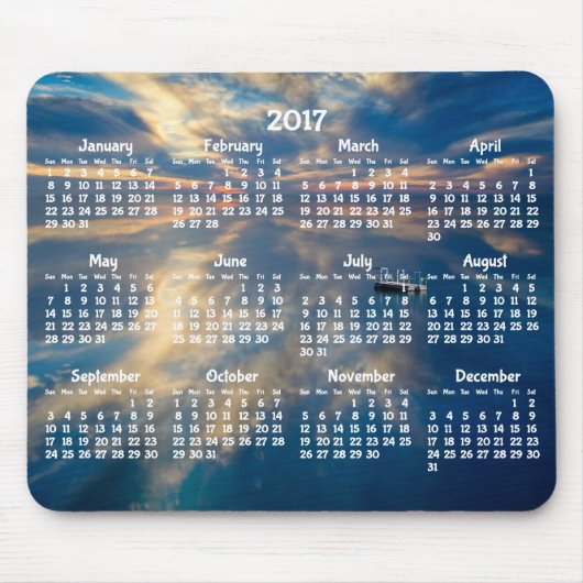 Beach Yarly Calendar 2017 Muismat (Voorkant)