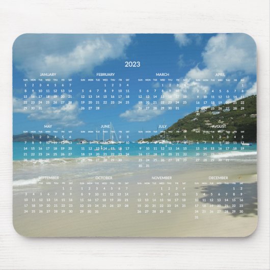 Beach Yarly Calendar 2023 Muismat (Voorkant)