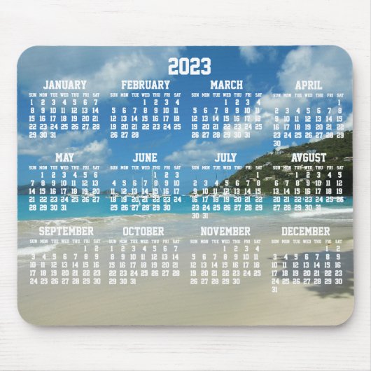 Beach Yarly Calendar 2023 Muismatten (Voorkant)