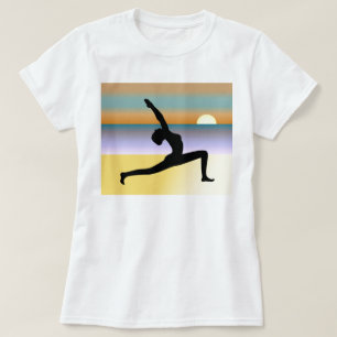 Beach Yoga 3/4 Sleeve Raglan Dames bovenaan T-shirt