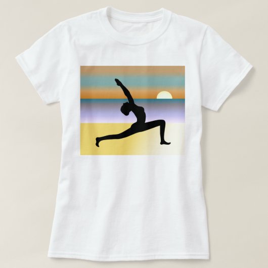 Beach Yoga 3/4 Sleeve Raglan Dames Top (Design voorkant)