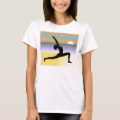 Beach Yoga 3/4 Sleeve Raglan Dames Top (Voorkant)