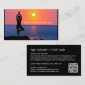 Beach Yoga Portret, Yoga Instructeur Visitekaartje (Voorkant / Achterkant)