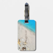 Beach,Zand,Seashell,Seastar,Personalized Bagagelabel (Achterkant verticaal)