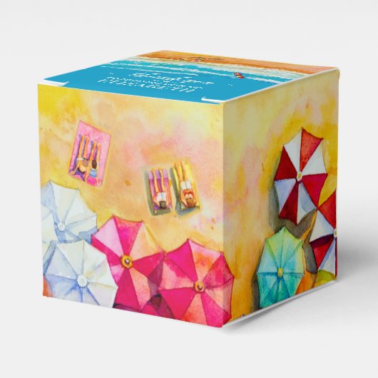 Beach Zand Waves Dank u wel voor de doos Bedankdoosjes (Voorkant Zijde)