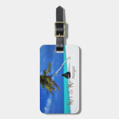 Beach, zand, Zee, opnieuw oriënteren, aan personal Bagagelabel (Voorkant verticaal)