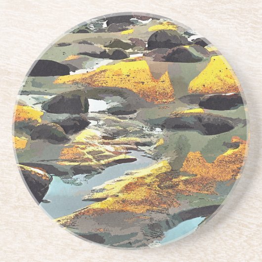 BEACH ZANDSTEEN ONDERZETTER (Voorkant)