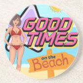 beach zandsteen onderzetter (Voorkant)