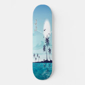 Beach+zee++blue+big+wave+katsushika+hokus Persoonlijk Skateboard (Voorkant)
