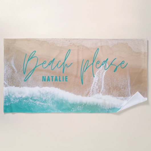 Beach, zee en zandvakantie strandlaken (Voorkant)