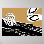 Beach Zee & Flip Flop Bathroom Poster (Voorkant)