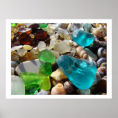Beach Zee Glass art print Coastal Rock Garden (Voorkant)