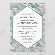 Beach Zee Glass Ocean Blues Uitnodiging voor een b