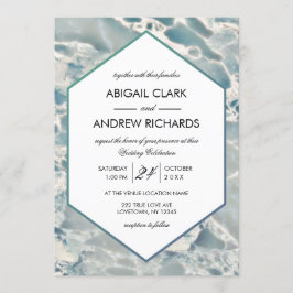 Beach Zee Glass Ocean Blues Uitnodiging voor een b