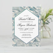 Beach Zee Glass Ocean Bridal Shower Invitation Kaart (Staand voorkant)