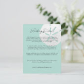 Beach Zee Glass Sand Dollar Weddenschap Website Informatiekaartje (Staand voorkant)