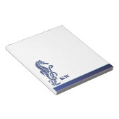 Beach Zee Horse Monogram Notitieblok (Schuin)