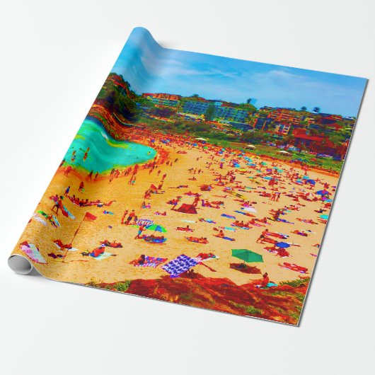 Beach Zee Life Colorful Cadeaupapier (Uitgerold)
