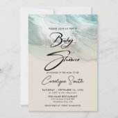 Beach Zee Ocean Baby shower Invitation Kaart (Voorkant)
