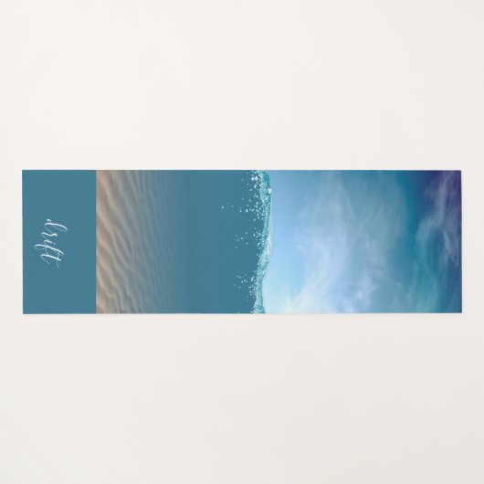 Beach Zee Ocean Wave Meditation Yogamat (Achterkant (horizontaal))