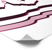 Beach Zee Roze Paarse platter Teenslippers Poster (Hoek)