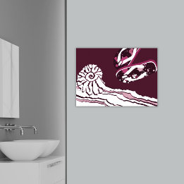 Beach Zee Roze Paarse platter Teenslippers Poster