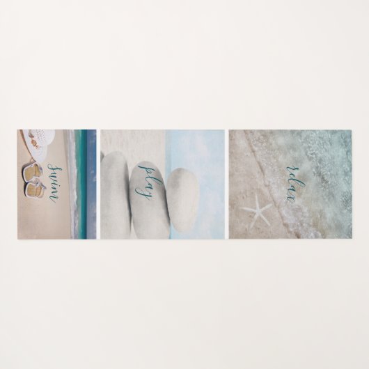 Beach Zee Sand Rocks Yogamat (Achterkant (horizontaal))