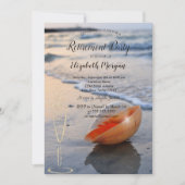 Beach Zee Seashell Wijnglas Pensioen Kaart (Voorkant)