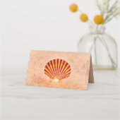 Beach Zee Shell Elegant Wedding Verloving Event Plaatskaartje (Achterkant)