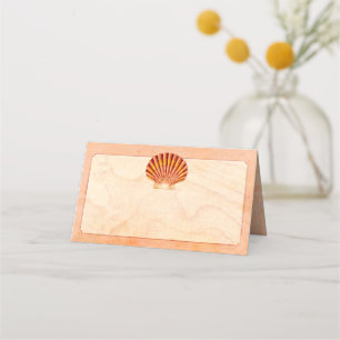 Beach Zee Shell Elegant Wedding Verloving Event Plaatskaartje