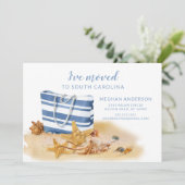 Beach Zee Shell Moving Notice Kaart (Staand voorkant)
