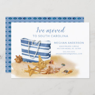 Beach Zee Shell Moving Notice Kaart