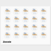 Beach Zee Shell Retouradreslabel Ronde Sticker (Vel)