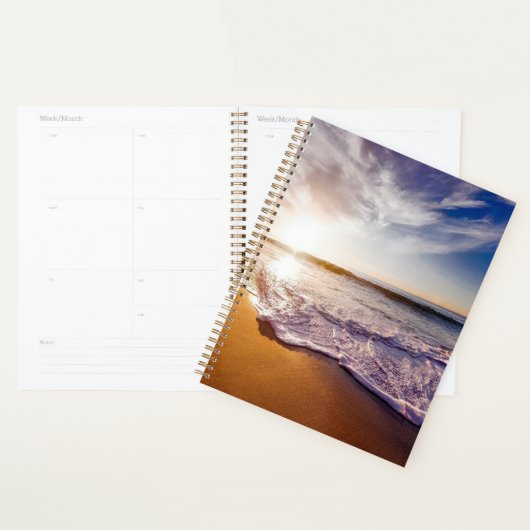 Beach Zee Sunset Sun Sunlight Sand Coast Planner (Display)
