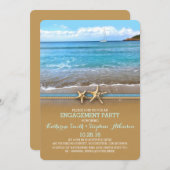 Beach zee verlovingsfeest uitnodigingen (Voorkant / Achterkant)