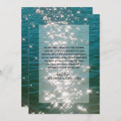 Beach Zee Water Sparkles Weddenschap Hartelijk dan Bedankkaart (Voorkant / Achterkant)