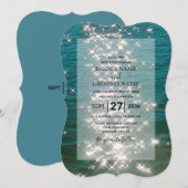 Beach Zee Water Sparkles Wedding Invitting Kaart (Voorkant / Achterkant)