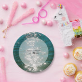 Beach Zee Water Sparkles Weduwen Papieren Bordje (Feest)