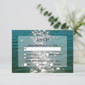 Beach Zee Water Sparkles Weduwen RSVP-kaarten RSVP Kaartje (Staand voorkant)