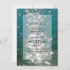 Beach Zee Water Sparkles Weduwen Save the Date