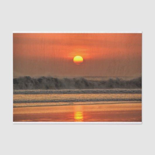 Beach Zee Wave Sunset Tissuepapier (Voorkant)